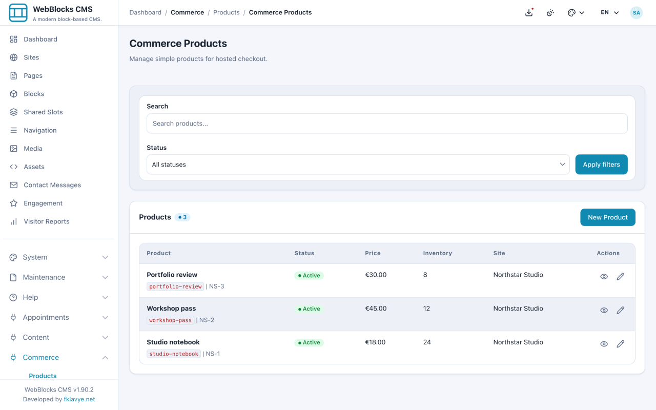 WebBlocks Commerce